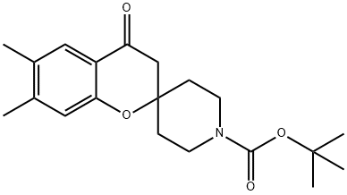 tert-butyl 6,7-diMethyl-4- oxo-3,4-dihydro-1η-spiro[chroMene-2,4'-piperidine]-1'-carboxylate 구조식 이미지