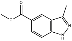 Methyl 3-Methyl-1H-indazole-5-carboxylate 구조식 이미지