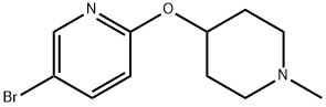 5-broMo-2-(1-Methylpiperidin-4-yloxy)pyridine 구조식 이미지