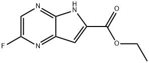 Ethyl 2-fluoro-5H-pyrrolo[2,3-b]pyrazine-6-carboxylate Structure