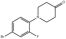 1-(4-bromo-2-fluorophenyl)piperidin-4-one 구조식 이미지