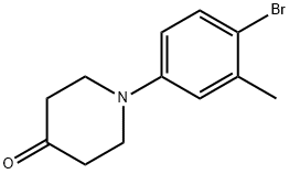 1-(4-bromo-3-methylphenyl)piperidin-4-one 구조식 이미지