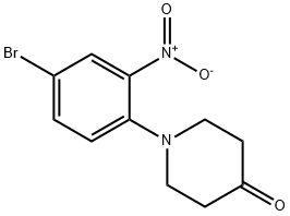 1-(4-bromo-2-nitrophenyl)piperidin-4-one Structure