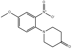 1-(4-methoxy-2-nitrophenyl)piperidin-4-one 구조식 이미지