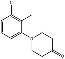 1-(3-chloro-2-methylphenyl)piperidin-4-one Structure