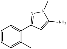 2-Methyl-5-(2-Methylphenyl)pyrazol-3-aMine 구조식 이미지