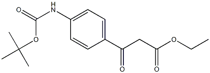 3-(4-TERT-부톡시카르보닐아미노-페닐)-3-옥소-프로피온산에틸에스테르 구조식 이미지