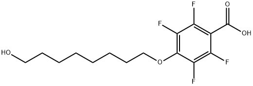 2,3,5,6-Tetrafluoro-4-(8-hydroxy-octyloxy)-benzoic acid 구조식 이미지