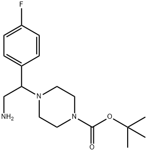 1-Boc-4-(2-aMino-1-(4-Fluoro-phenyl)ethyl)-piperazine 구조식 이미지