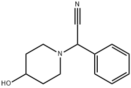 2-(4-하이드록시피페리딘-1-일)-2-페닐아세토니트릴 구조식 이미지