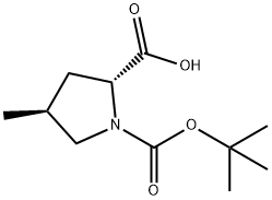 (2R,4S)-1-Boc-4-Methylpyrrolidine-2-carboxylic acid 구조식 이미지