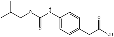 2-(4-{[(2-methylpropoxy)carbonyl]amino}phenyl)acetic acid Structure