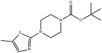 1-Boc-4-(5-메틸티아졸-2-일)피페라진 구조식 이미지