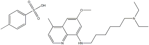 N1,N1-Diethyl-N6-(6-methoxy-4-methyl-8-quinolinyl)-1,6-hexanediamine 4-methylbenzenesulfonate 구조식 이미지