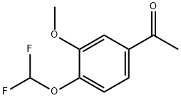 1-[4-(difluoromethoxy)-3-methoxyphenyl]ethan-1-one 구조식 이미지