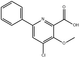 4-Chloro-3-Methoxy-6-phenylpicolinic acid Structure