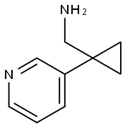(1-(피리딘-3-일)시클로프로필)메탄아민 구조식 이미지