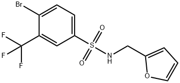 N-(푸란-2-일메틸)4-브로모-3-트리플루오로메틸벤젠설폰아미드 구조식 이미지