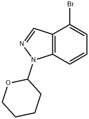 4-BroMo-1-(tetrahydro-2H-pyran-2-yl)-1H-indazole 구조식 이미지