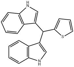 3-[1H-indol-3-yl(thiophen-2-yl)Methyl]-1H-indole 구조식 이미지