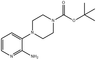 1-Piperazinecarboxylic acid, 4-(2-aMino-3-pyridinyl)-, 1,1-diMethylethyl ester 구조식 이미지