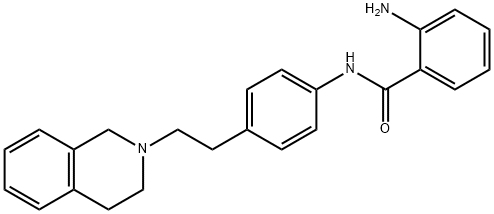 2-aMino-N-(4-(2-(3,4-dihydroisoquinolin-2(1H)-yl)ethyl)phenyl)benzaMide 구조식 이미지