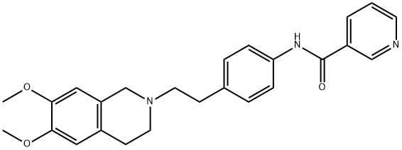 N-(4-(2-(6,7-diMethoxy-3,4-dihydroisoquinolin-2(1H)-yl)ethyl)phenyl)nicotinaMide Structure