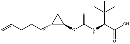 L-Valine, 3-Methyl-N-[[[(1R,2R)-2-(4-penten-1-yl)cyclopropyl]oxy]carbonyl]- Structure