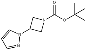 tert-부틸3-(1H-피라졸-1-일)아제티딘-1-카르복실레이트 구조식 이미지