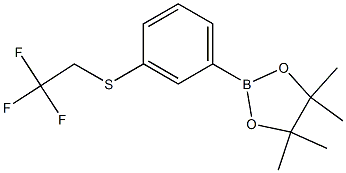 4,4,5,5-TETRAMETHYL-2-(3-(2,2,2-TRIFLUOROETHYLTHIO)PHENYL)-1,3,2-DIOXABOROLANE Structure