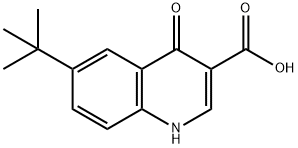 6-tert-부틸-4-옥소-1,4-디히드로-퀴놀린-3-카르복실산 구조식 이미지