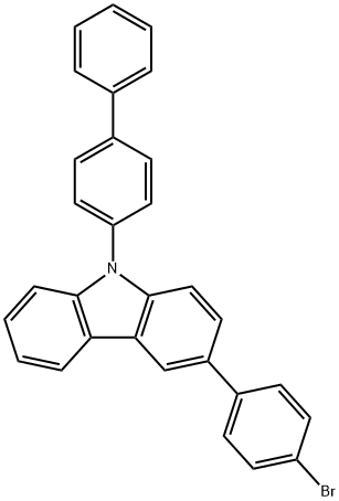 9-(1,1-bipheny)-4-yl-3-(4-broMophenyl)carbazole Structure