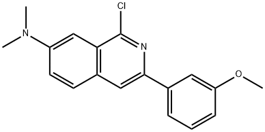 7-IsoquinolinaMine, 1-chloro-3-(3-Methoxyphenyl)-N,N-diMethyl- Structure