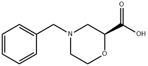 (S)-4-벤질모르폴린-2-카르복실산 구조식 이미지