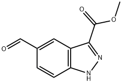 5-FORMYL-1H-INDAZOLE-3-CARBOXYLIC ACID METHYL ESTER Structure