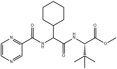 D-Valine, (2S)-2-cyclohexyl-N-(2-pyrazinylcarbonyl)glycyl-3-Methyl-, Methyl ester 구조식 이미지