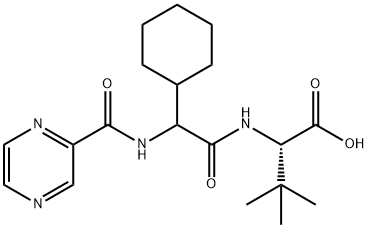 D-Valine, (2S)-2-cyclohexyl-N-(2-pyrazinylcarbonyl)glycyl-3-Methyl- Structure