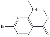 Methyl6-bromo-2-(methylamino)nicotinate 구조식 이미지