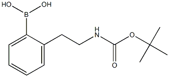 2-(2-(tert-부톡시카르보닐아미노)에틸)페닐붕소산 구조식 이미지