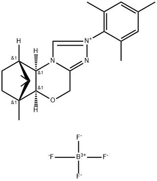 (5aS,6R,9S,9aR)-5a,6,7,8,9,9a-Hexahydro-6,11,11-triMethyl-2-(2,4,6-triMethylphenyl)-6,9-Methano-4H-[1,2,4]triazolo[3,4-c][1,4]benzoxaziniuM tetrafluoroborate Structure