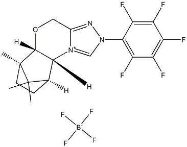 (5aS,6R,9S,9aR)-5a,6,7,8,9,9a-Hexahydro-6,11,11-triMethyl-2-(2,3,4,5,6-pentafluorophenyl)-6,9-Methano-4H-[1,2,4]triazolo[3,4-c][1,4]benzoxaziniuM tetrafluoroborate Structure