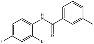 N-(2-브로모-4-플루오로페닐)-3-메틸벤즈아미드 구조식 이미지