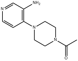 1-(4-(3-AMinopyridin-4-yl)piperazin-1-yl)ethanone 구조식 이미지