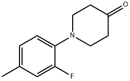 1-(2-fluoro-4-methylphenyl)piperidin-4-one 구조식 이미지