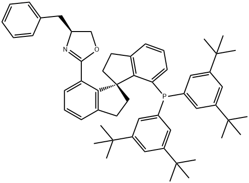 (S)-(-)-7[4(S)-(Benzyl)oxazol-2-yl]-7-di(3,5-di-t-butylphenyl)phosphino-2,23,3tetrahydro-1,1spirobiindane, min. 97%  (Sa,S)-DTB-Bn-SIPHOX Structure