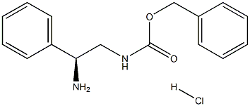 N-[(2S)-2-AMINO-2-PHENYLETHYL]-CARBAMIC ACID PHENYLMETHYL ESTER HYDROCHLORIDE 구조식 이미지