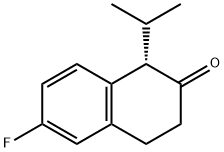 (S)-6-FLUORO-1-ISOPROPYL-3,4-DIHYDRO-1H-NAPHTHALEN-2-ONE 구조식 이미지