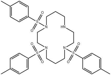1,4,8,11-Tetraazacy clotetradecance, 1,4,8-tris[(4 Methylphenyl)sufonyl]- Structure