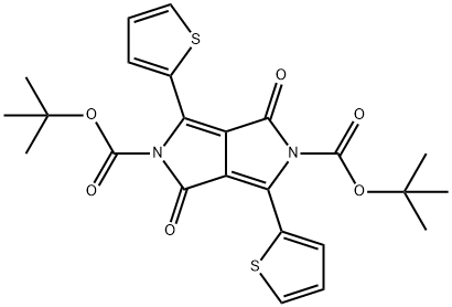 di-tert-butyl 1,4-dioxo-3,6-di(thiophen-2-yl)pyrrolo[3,4-c]pyrrole-2,5(1H,4H)-dicarboxylate 구조식 이미지