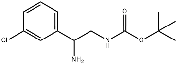 N-[2-AMINO-2-(3-CHLOROPHENYL)ETHYL]-CARBAMIC ACID 1,1-DIMETHYLETHYL ESTER Structure